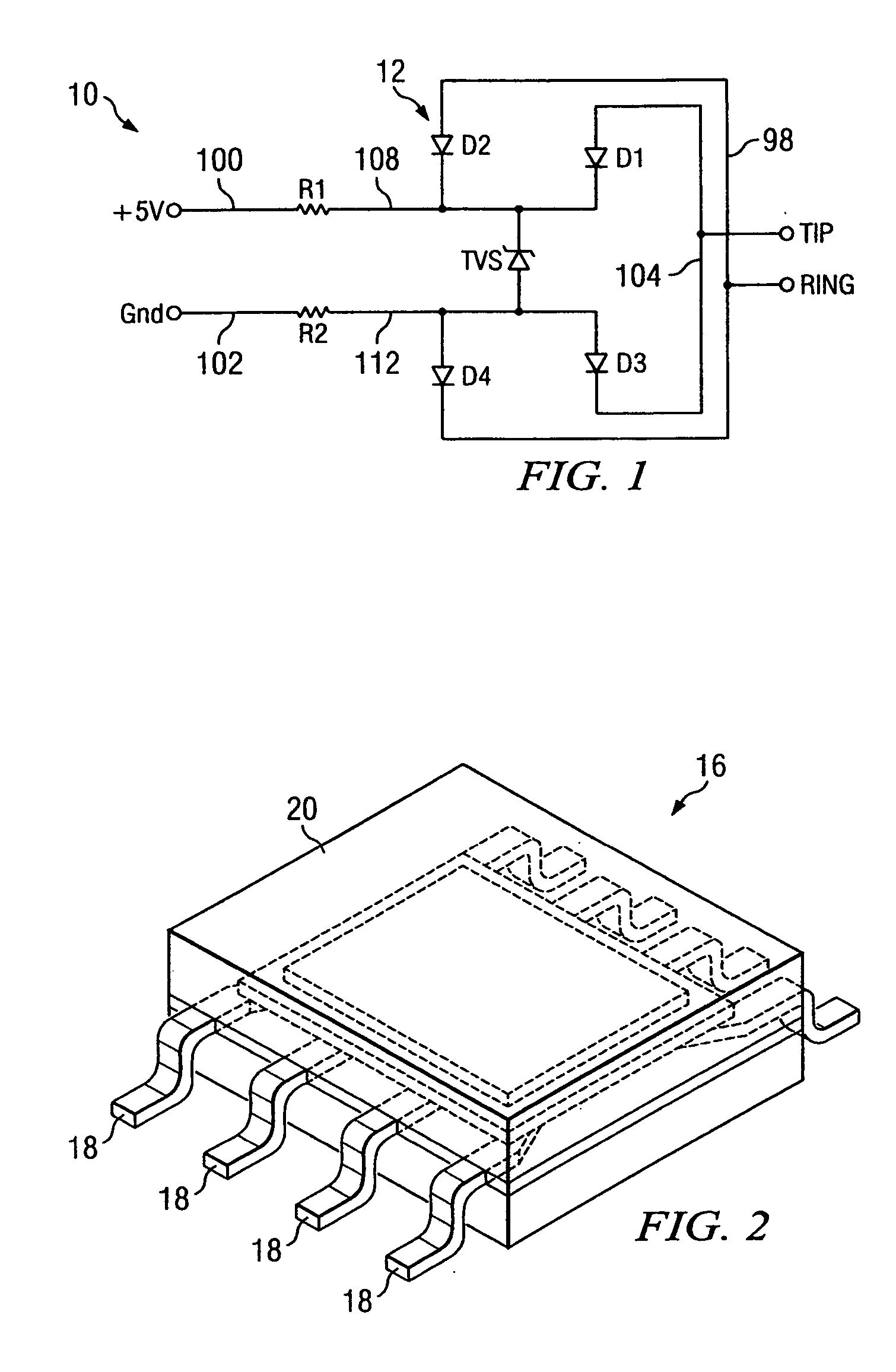 Integrated circuit providing overvoltage protection for low voltage lines