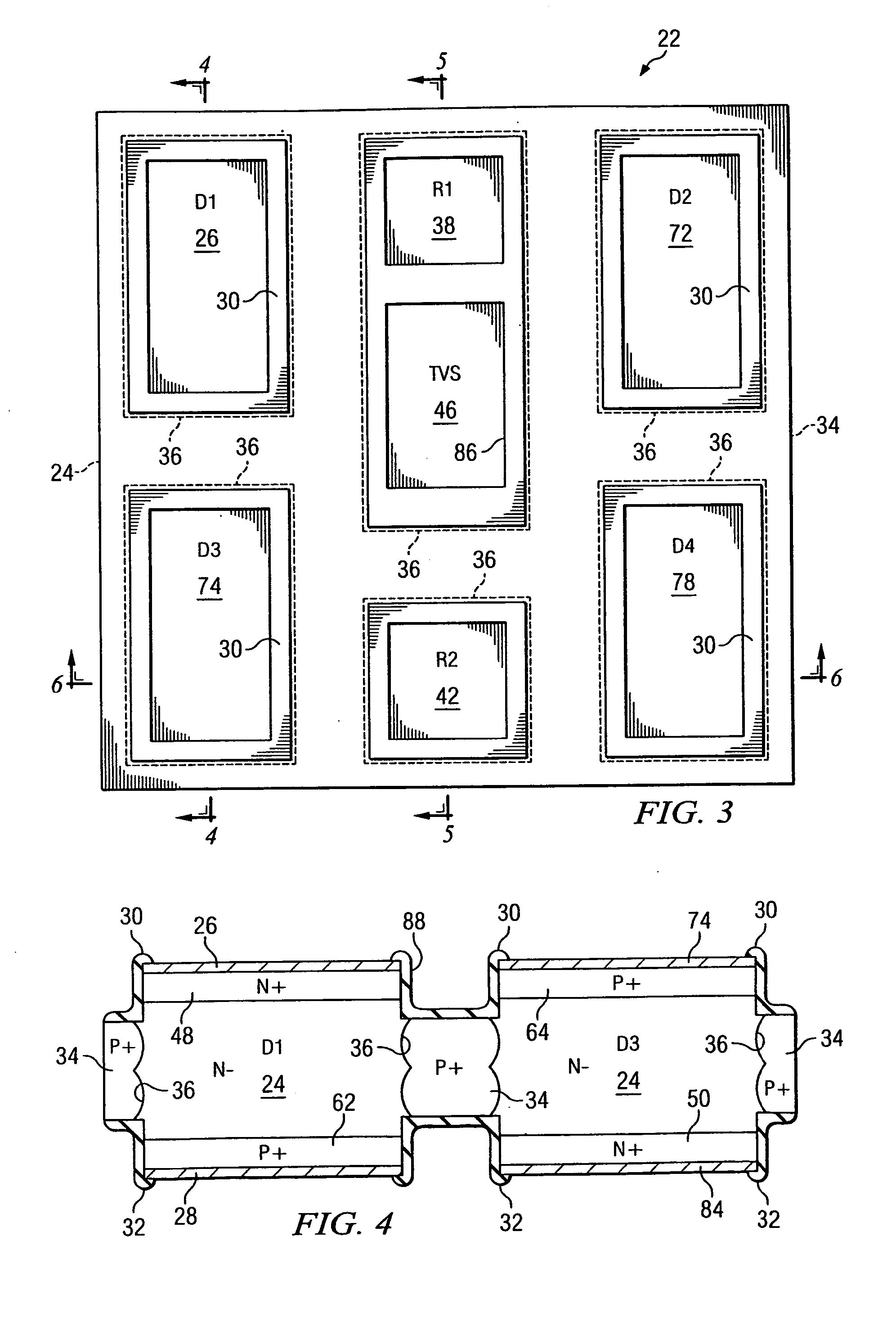 Integrated circuit providing overvoltage protection for low voltage lines