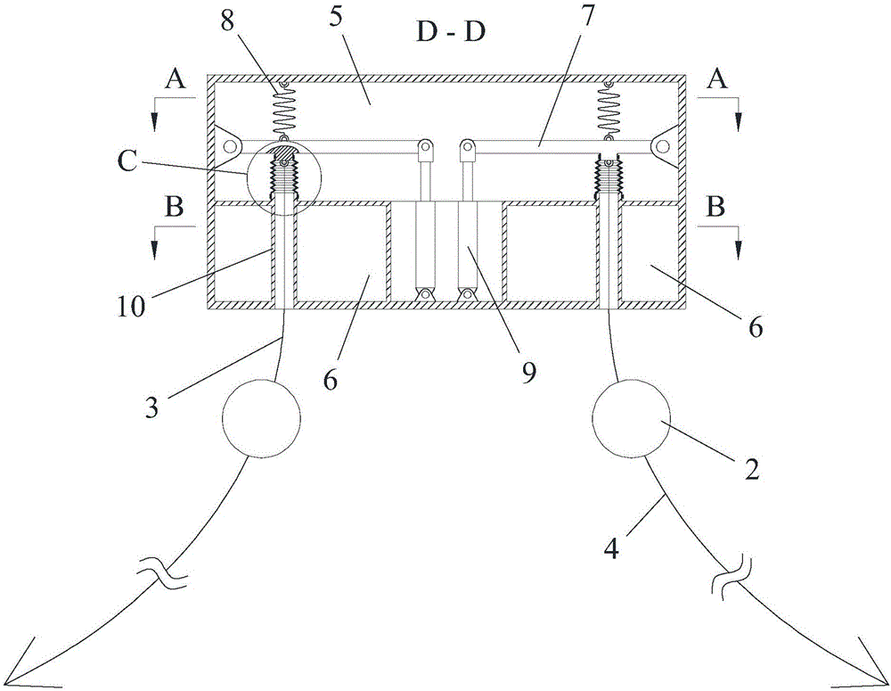 Closed three-dimensional pull rope type wave energy storage device and power generation device