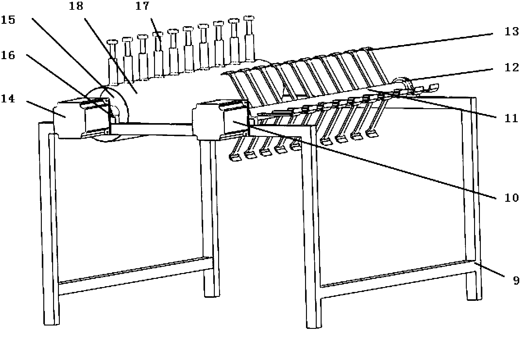 Root cutting harvest device for vegetables planted by modern greenhouse atomization