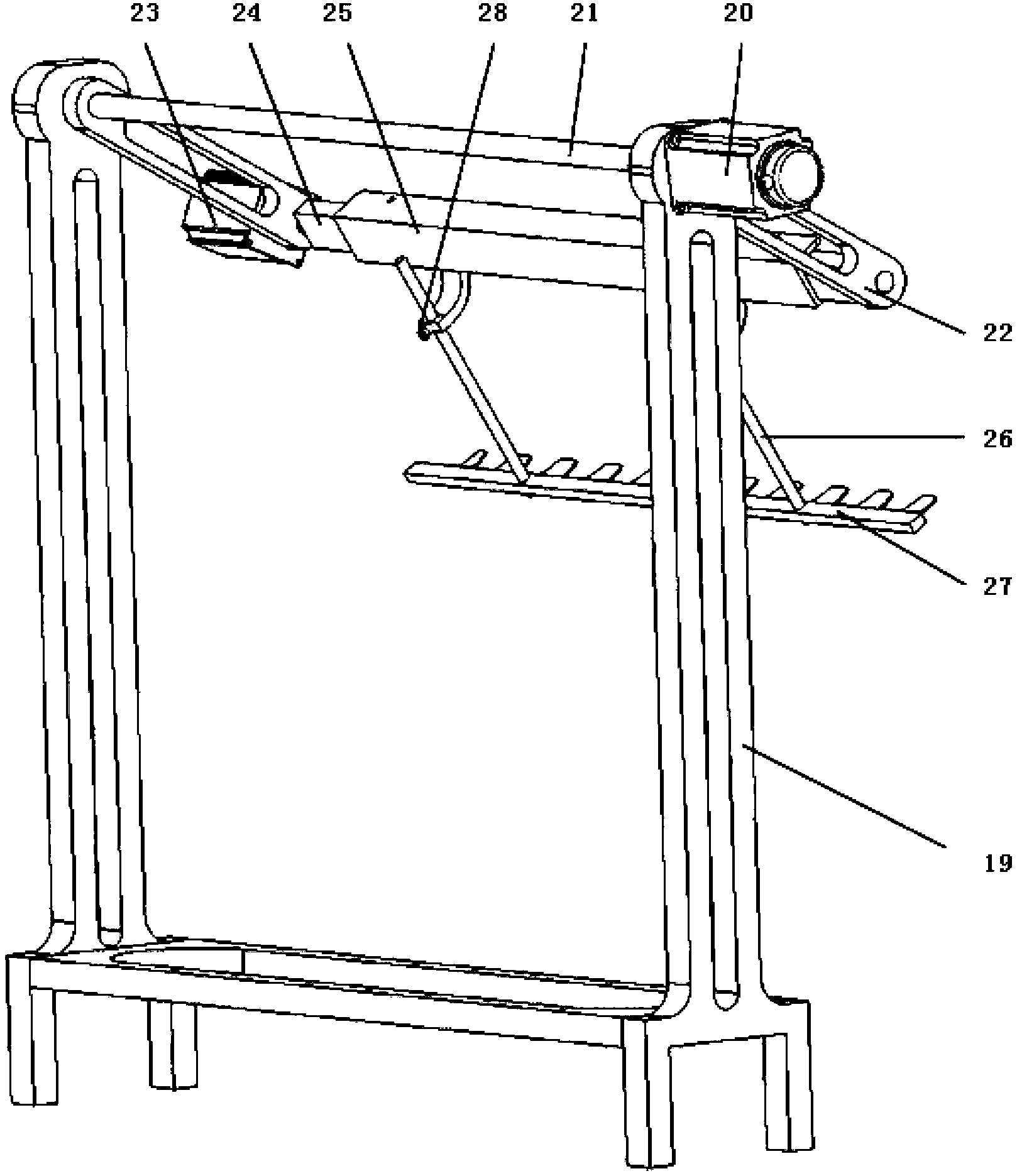 Root cutting harvest device for vegetables planted by modern greenhouse atomization