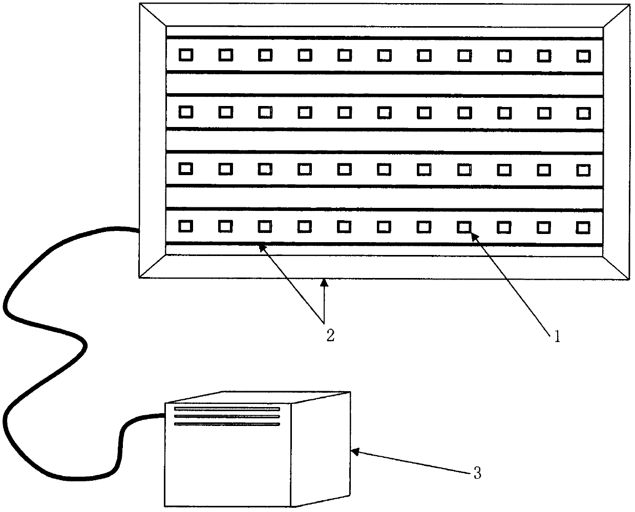 Method for restraining plant vain growth through LED lamp