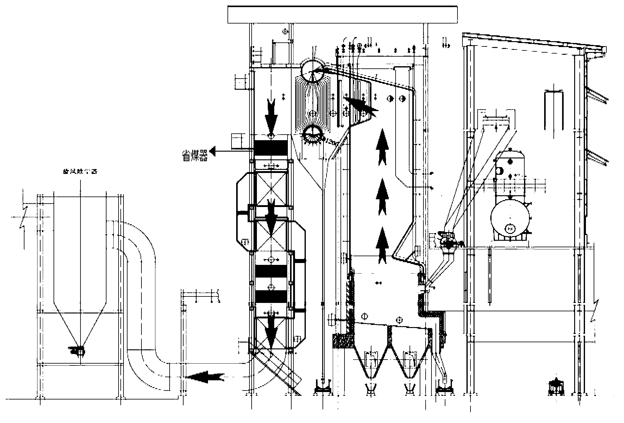 Rear smoke channel of biomass boiler and biomass boiler