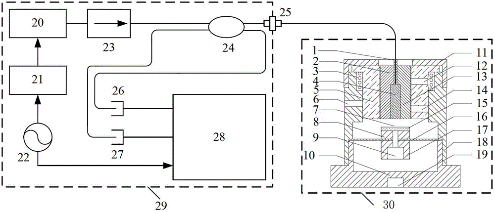 Extrinsic fiber-optic F-P vibration sensor and system