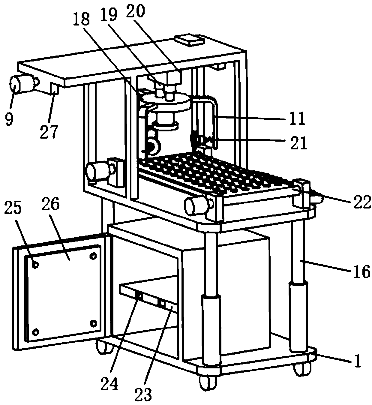 Stacking machine capable of firmly grasping feed bags to avoid package breakage for feed production