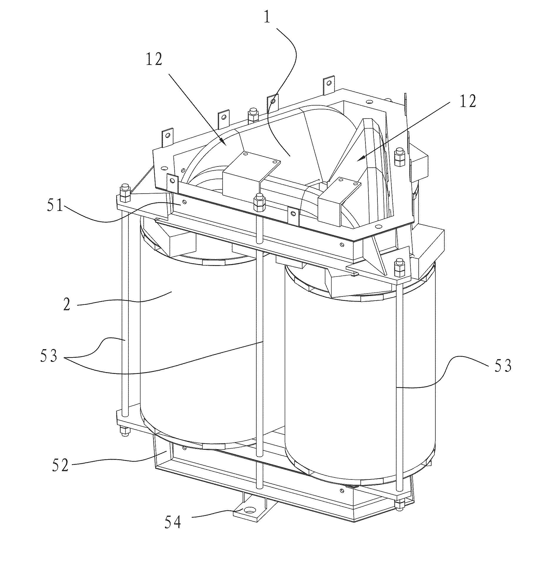 Oil immersed stereo wound-core amorphous alloy transformer