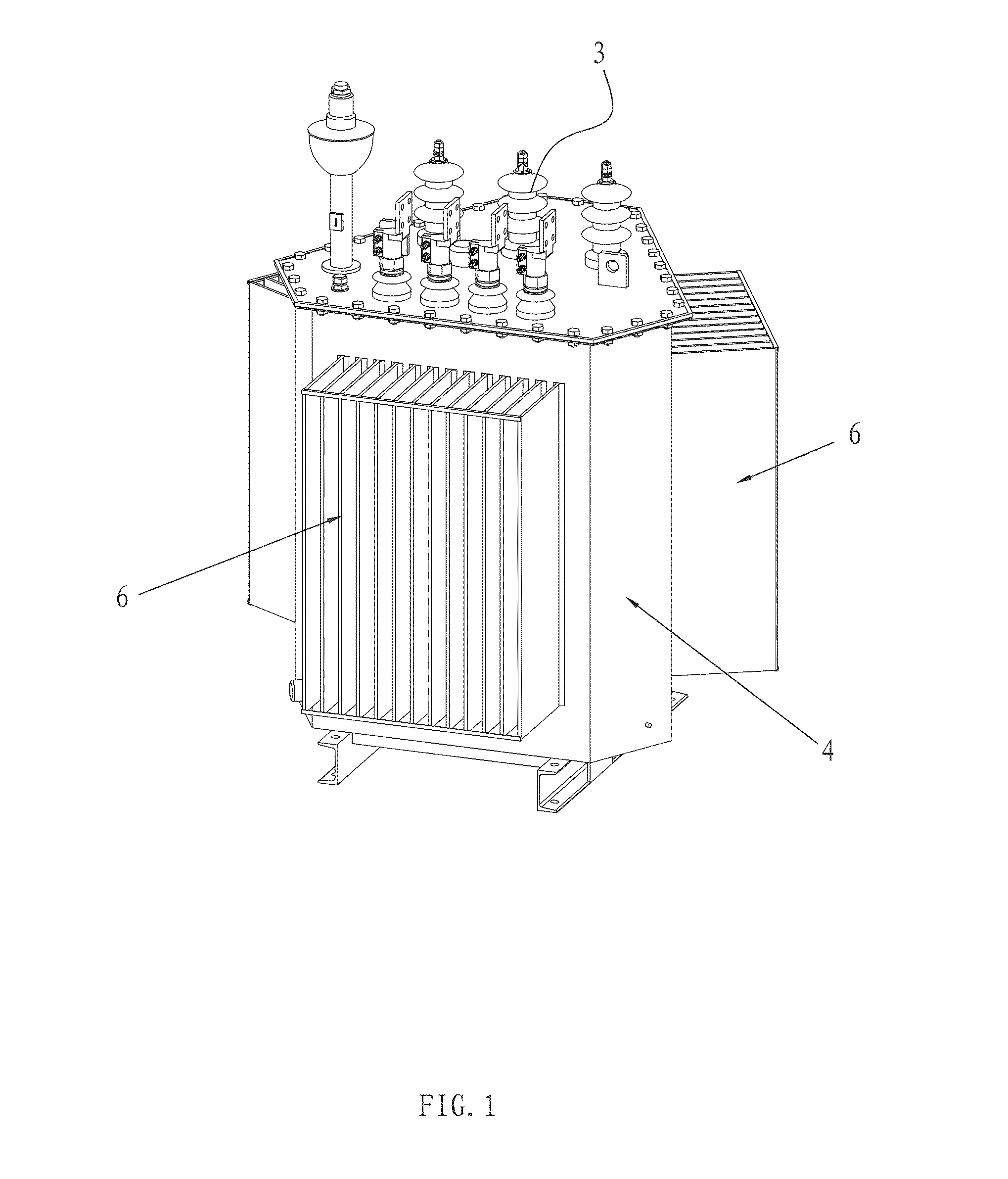 Oil immersed stereo wound-core amorphous alloy transformer