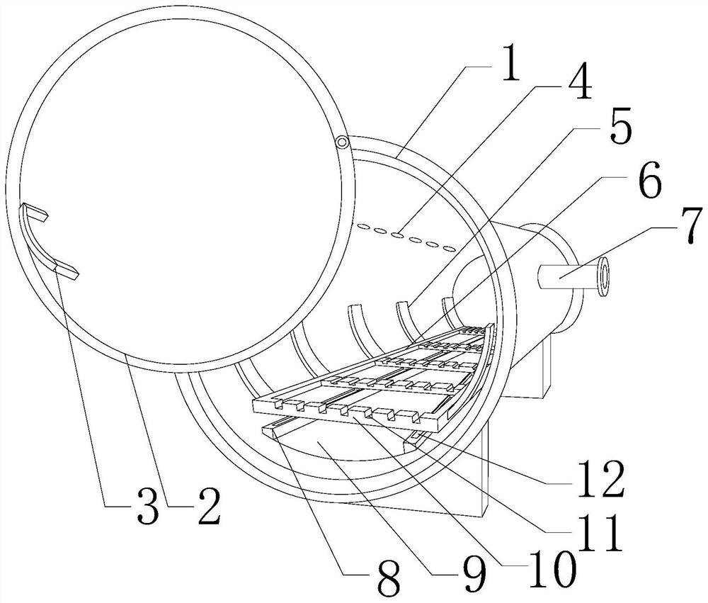 A drying structure for reducing the moisture content of log planks