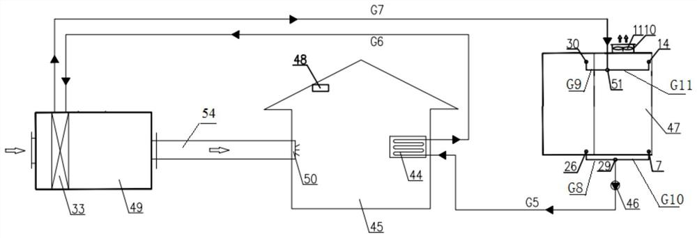 An evaporative cooling and evaporative condensation cooperative coupling double cold source cold water system