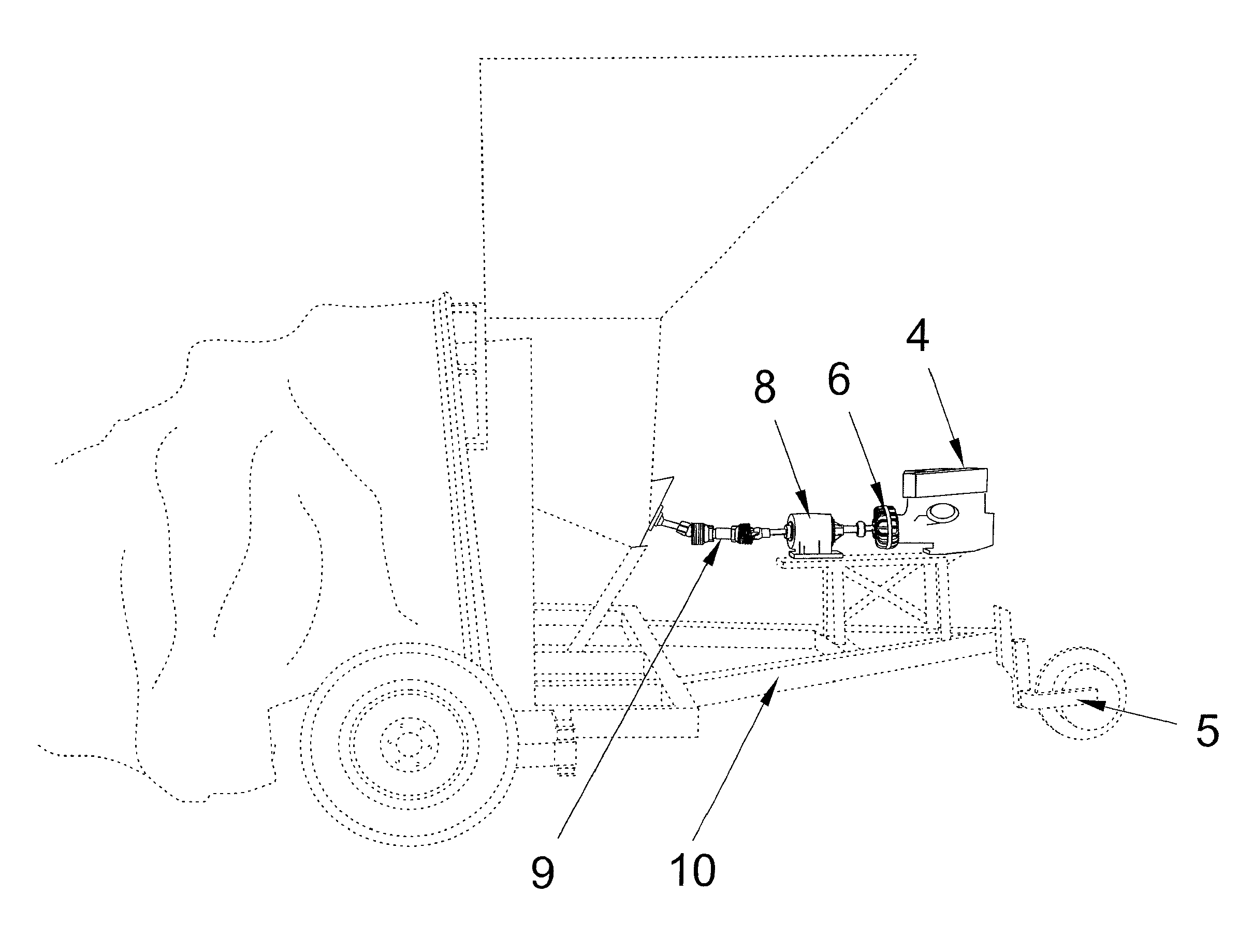 Self propelled kit applicable to buckraking machines or silo-bag