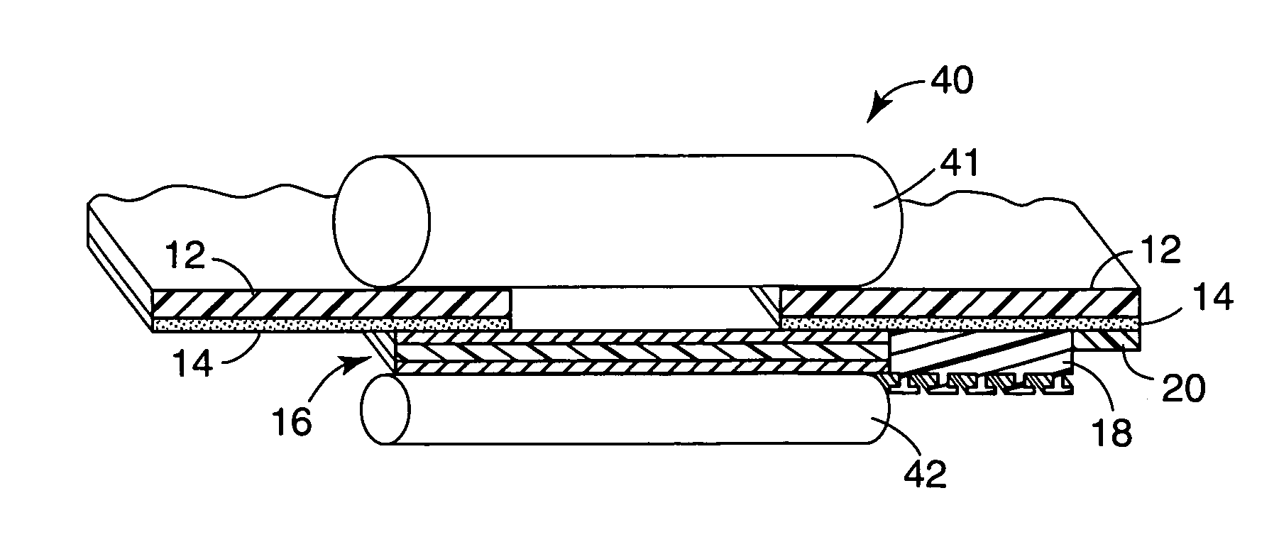 Elastic laminate material, and method of making