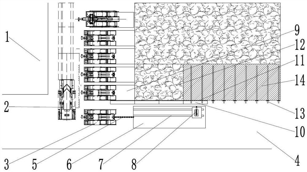 Mining, filling and remaining integrated fully-mechanized coal mining gangue filling working face system