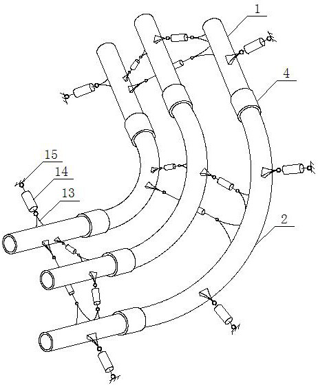 Structural system and construction method of integrated multi-cavity pipeline for oil and gas multi-phase transportation