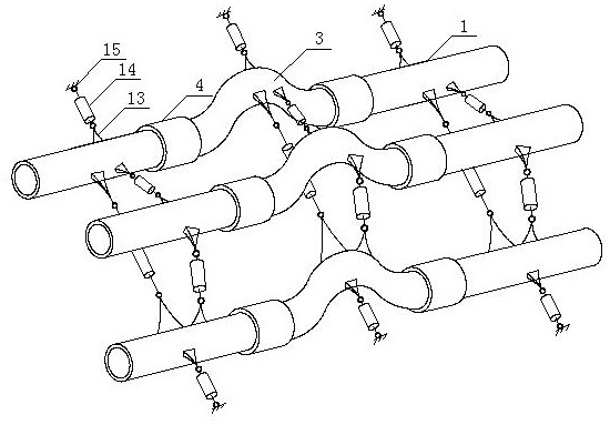 Structural system and construction method of integrated multi-cavity pipeline for oil and gas multi-phase transportation