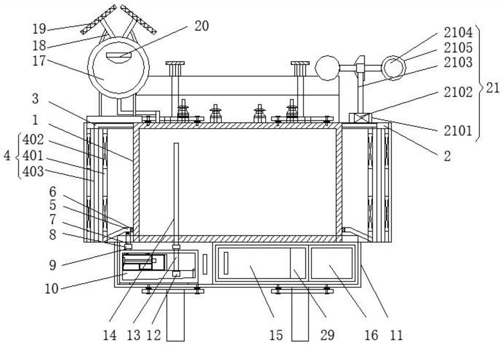 An oil-immersed transformer for easy oil maintenance