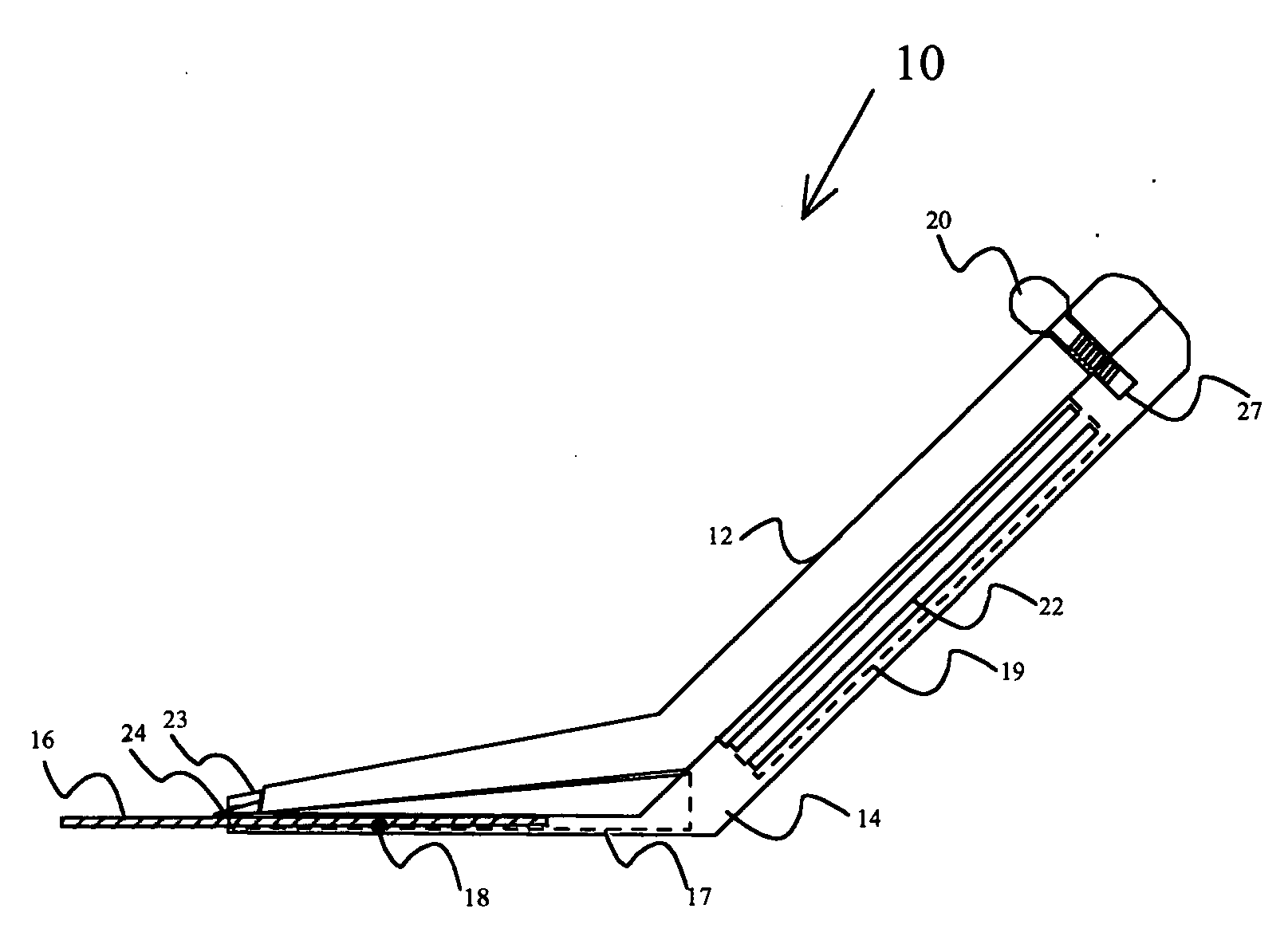 Double-edged utility knife