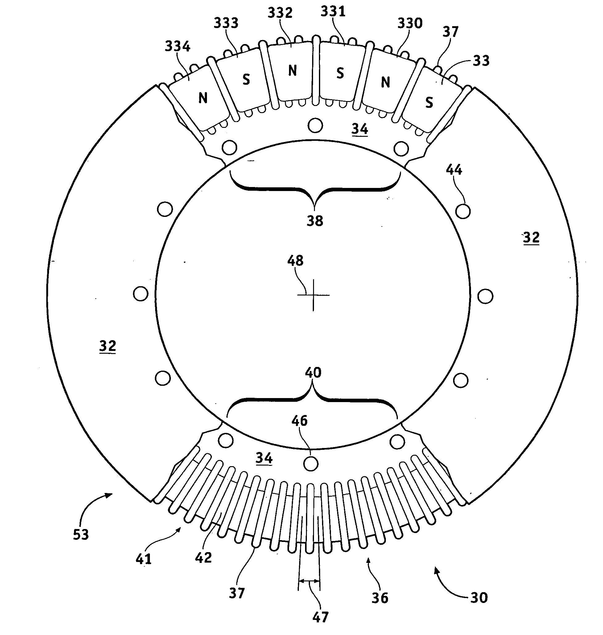 Gearless wheel motor drive system