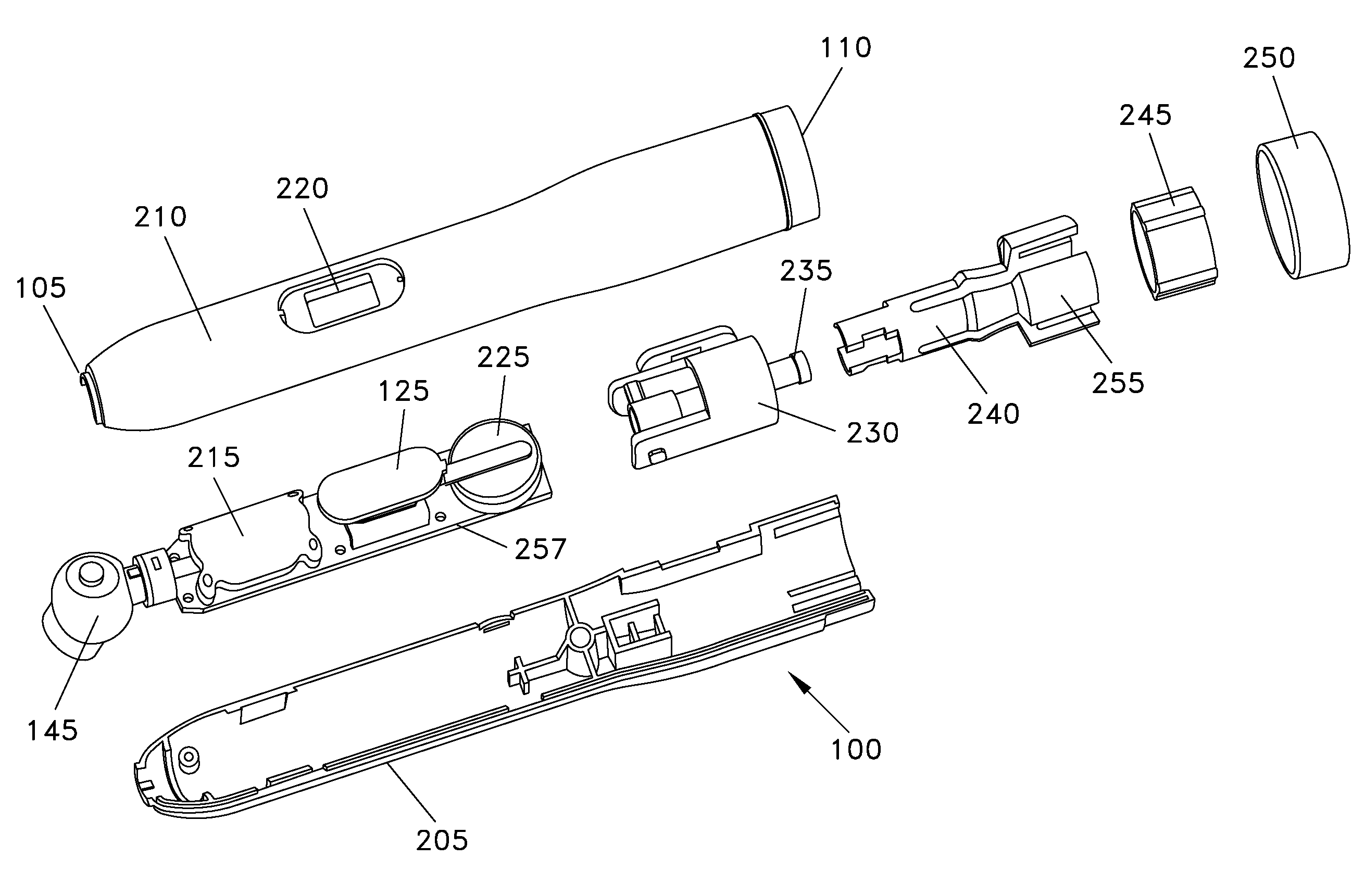 Tire pressure gauge with cap wrench