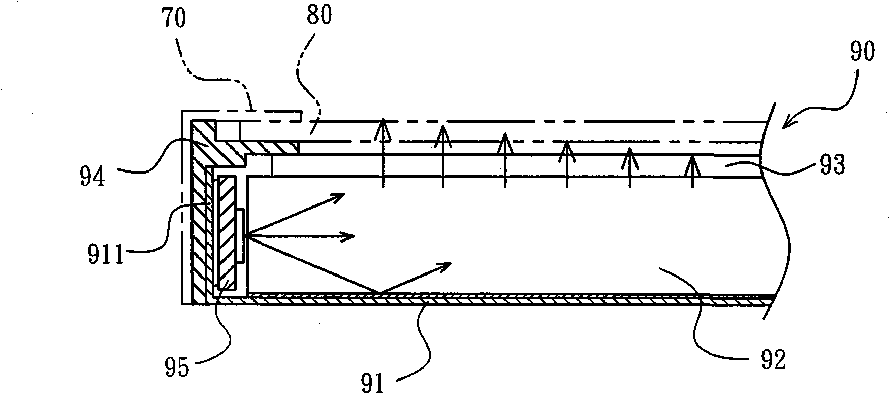 Spliced type light guide plate structure and backlight module