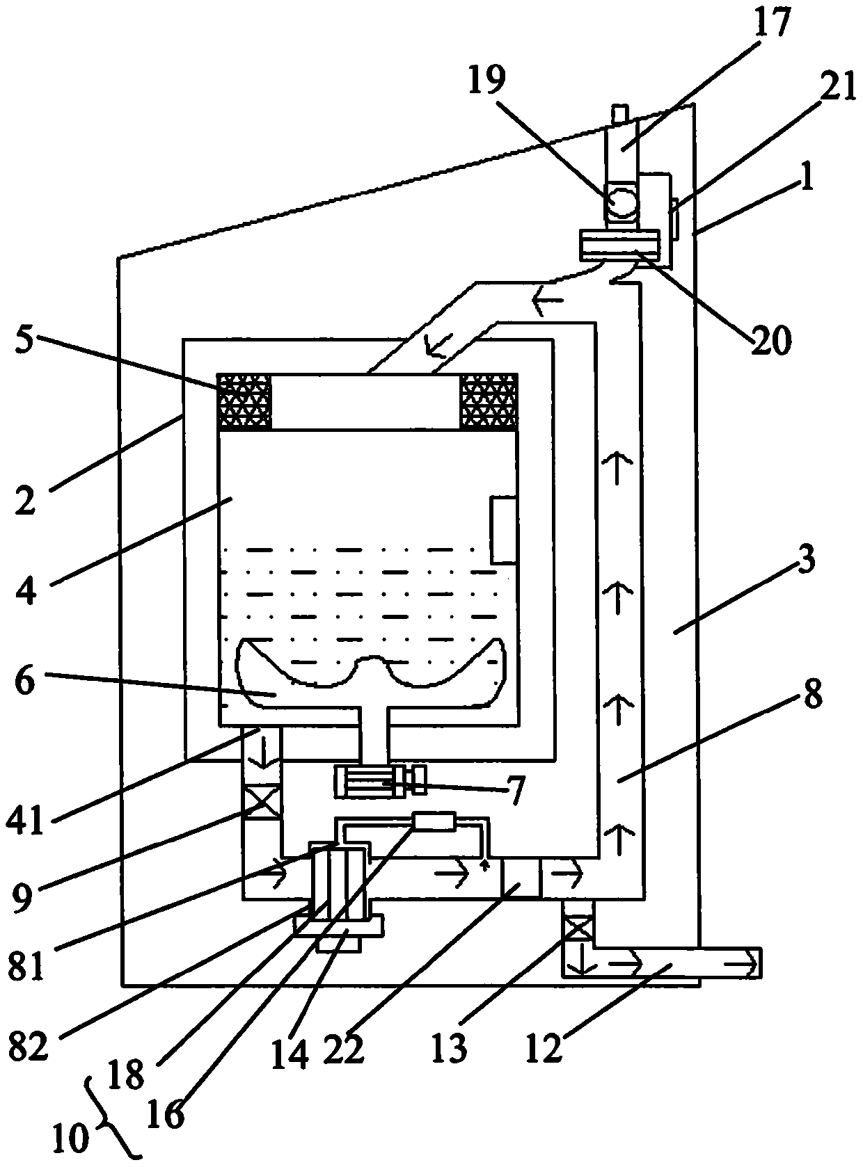 Clothes washing equipment based on membrane-treatment water purification technology