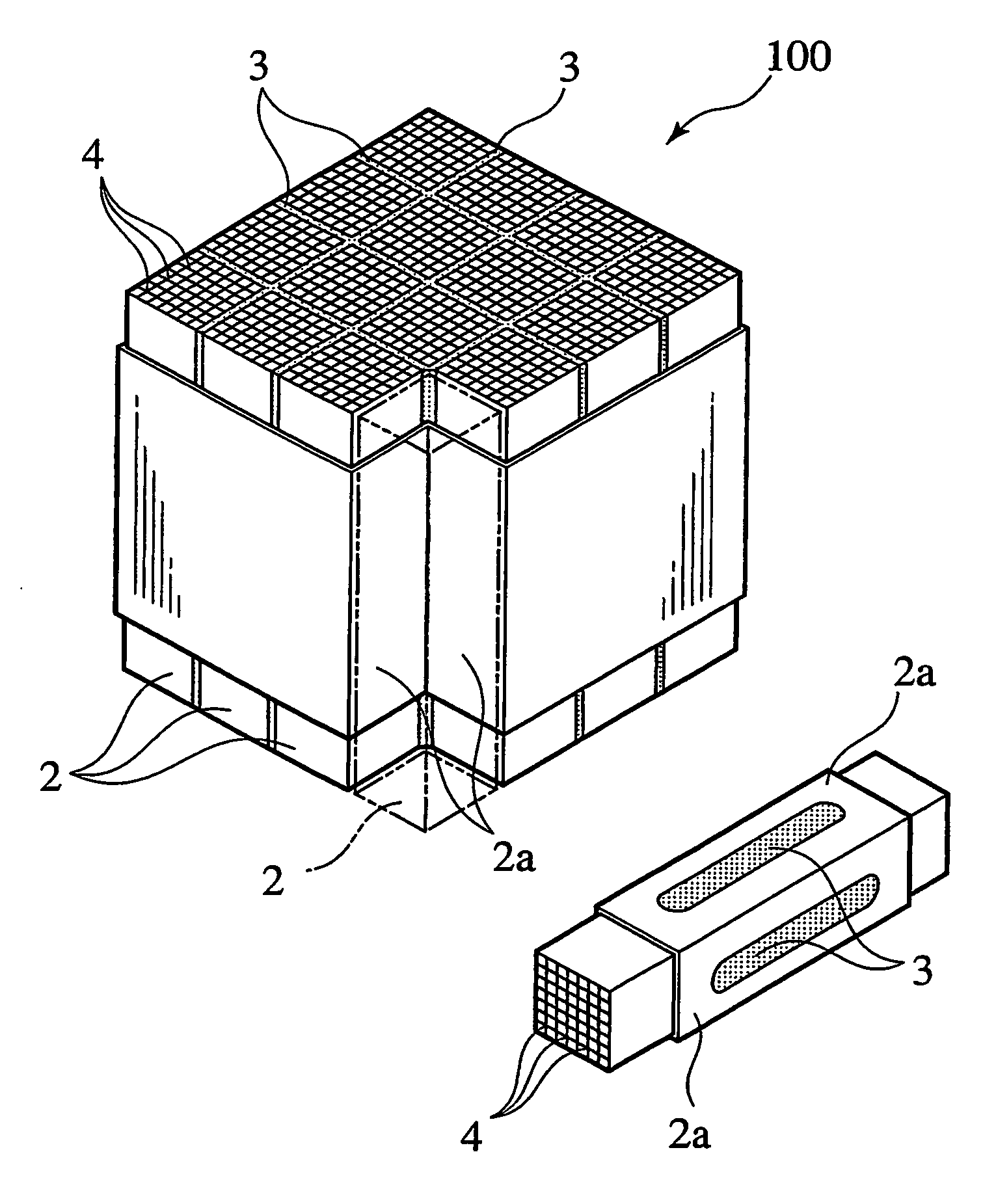 Bonding Method of Ceramic Honeycomb Structure