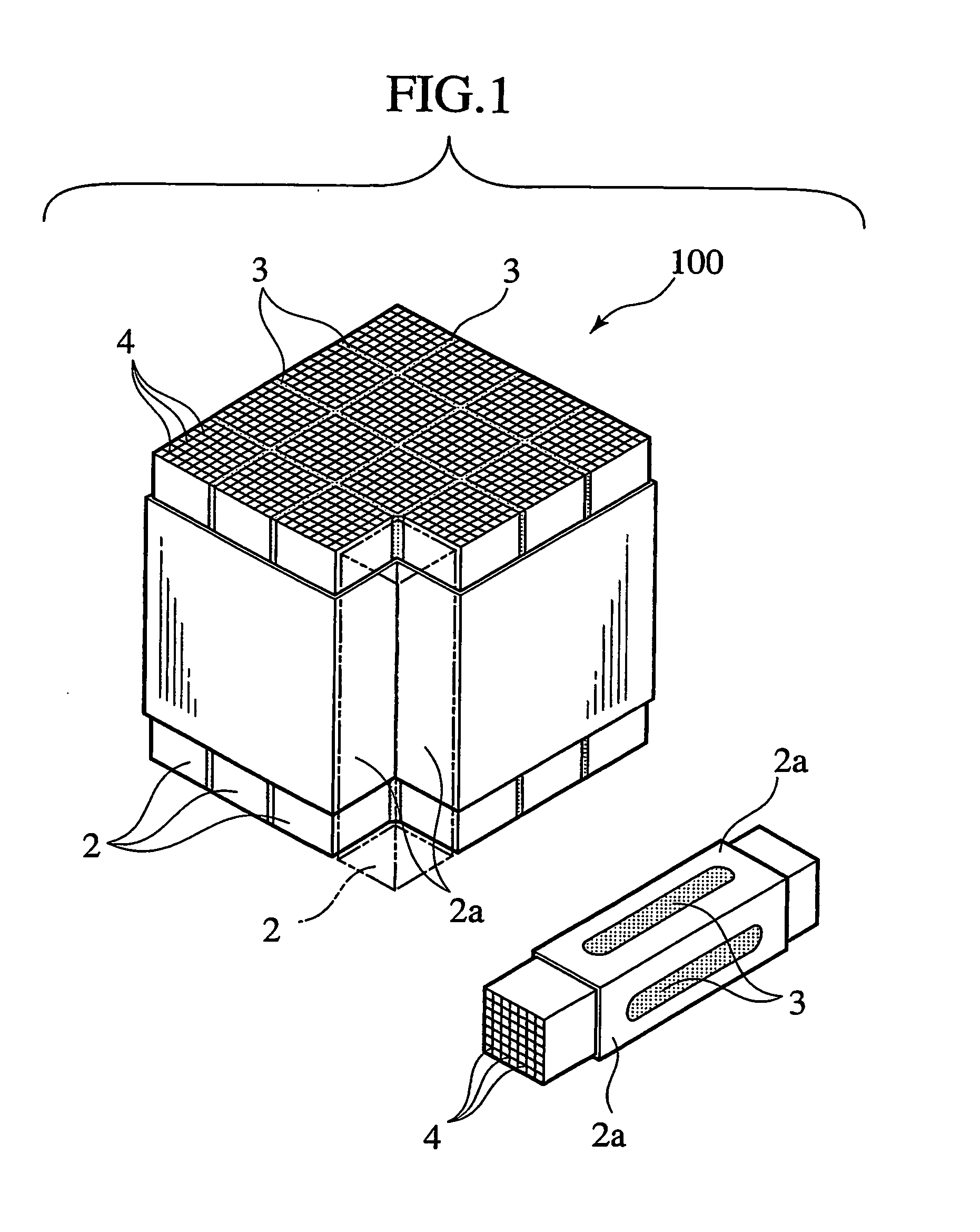 Bonding Method of Ceramic Honeycomb Structure