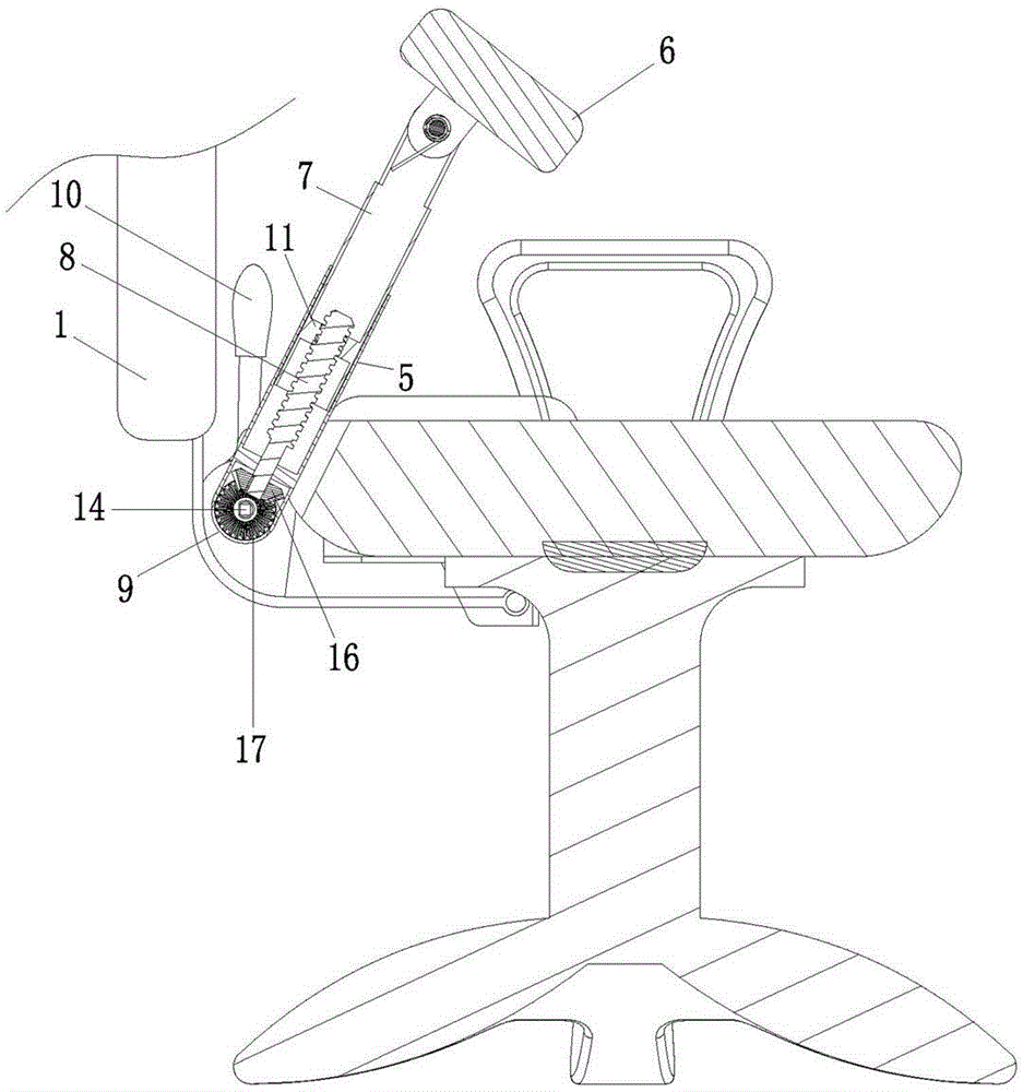 Chair with telescopic lumbar cushion