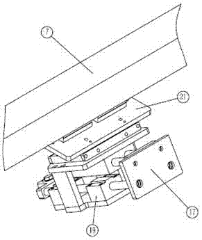 Cut-off knife device for nonmetal composite material for wind turbine blade girder laying