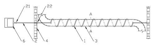 Ash removal device for heat exchange pipe of tail flue of boiler