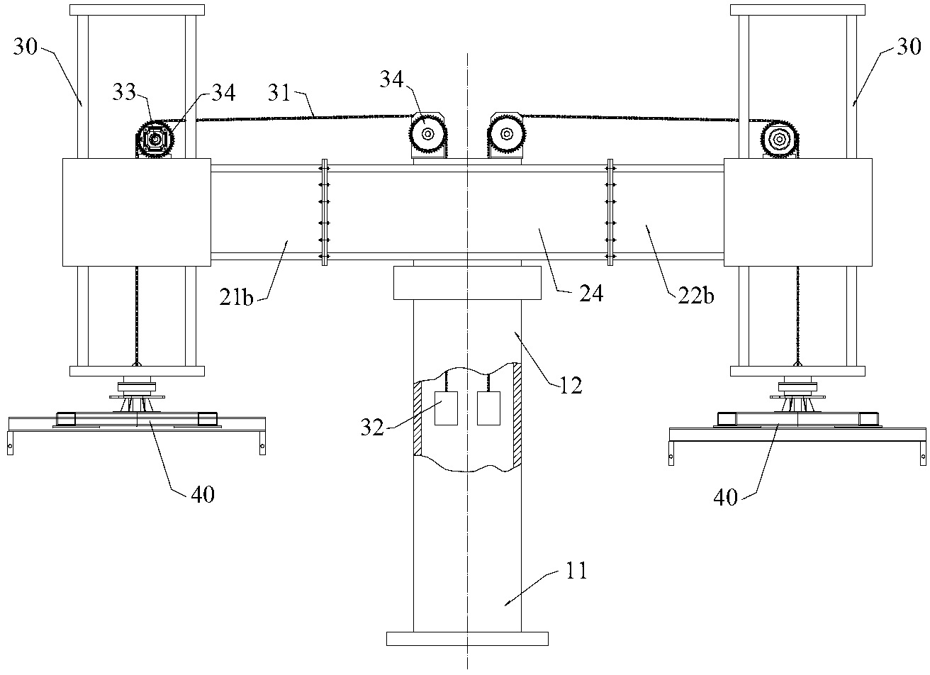 Tower rotating multi-arm full-automatic setting machine