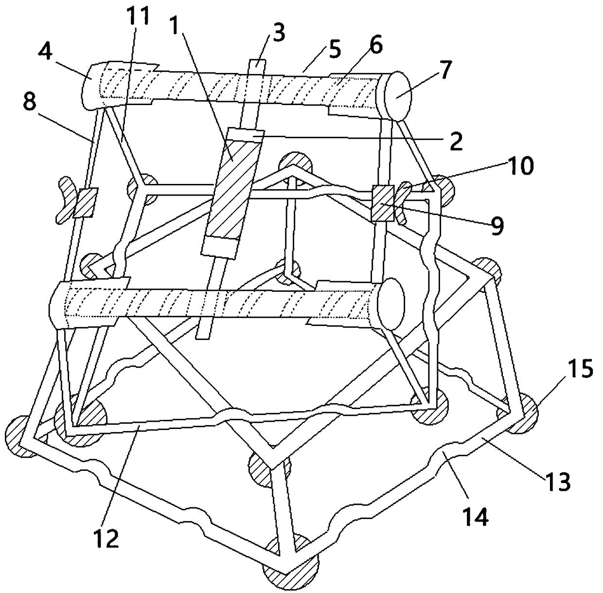 Concrete pump pipe supporting device and using method thereof