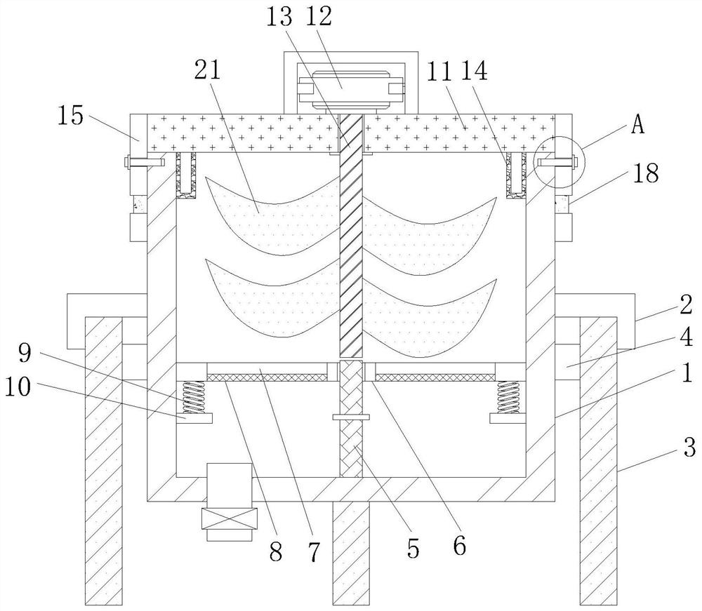 Anti-blocking reaction kettle for preparing sodium pyrosulfite