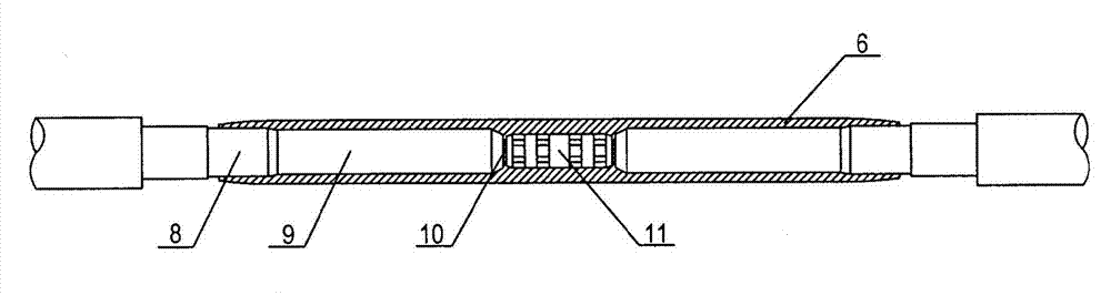 Integral heat shrinkable cable middle connector