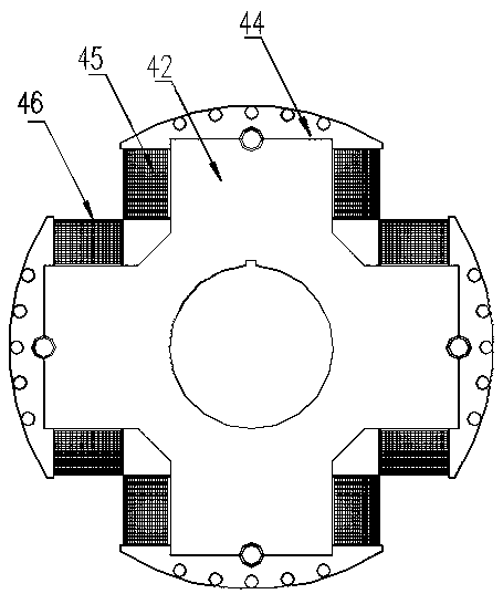 Distributed-type inertial brushless excitation synchronous power generator