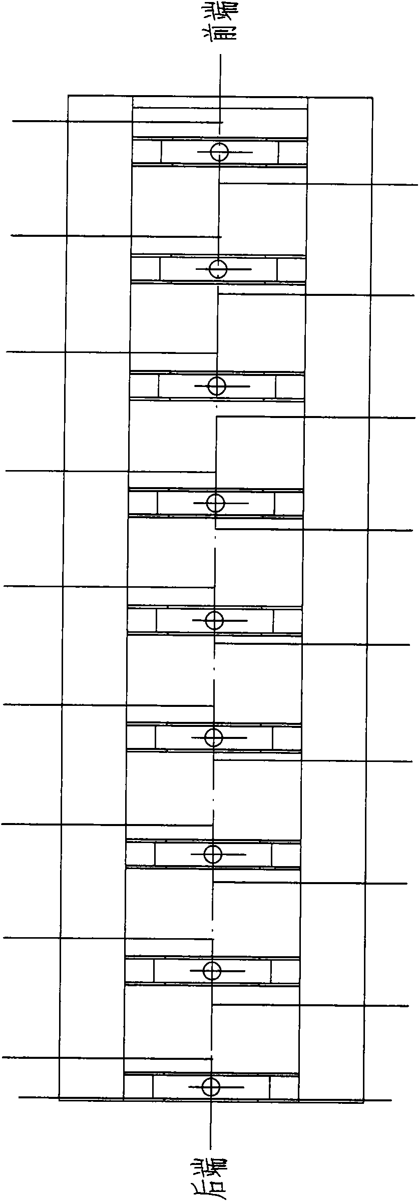 Process method for overhauling main bearing hole of diesel engine cylinder block