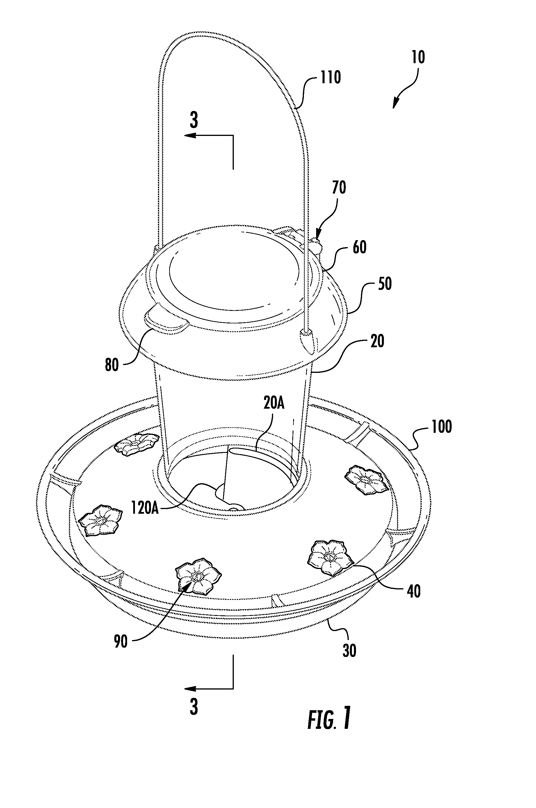 Nectar feeder having a float with flush stopper