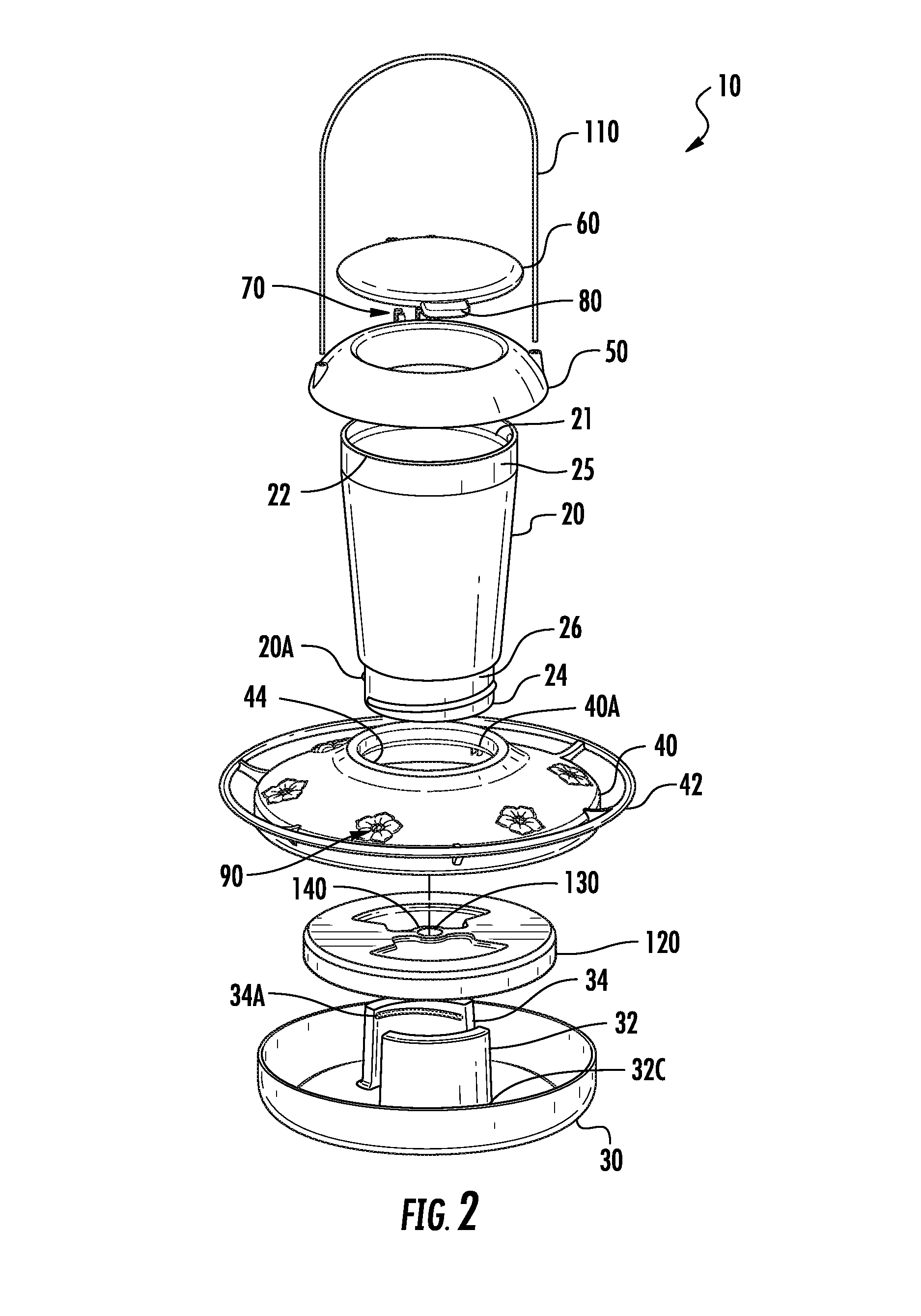 Nectar feeder having a float with flush stopper