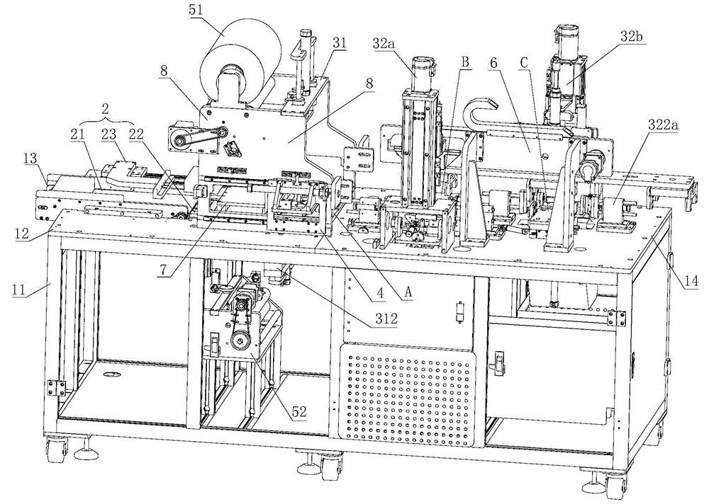 Square box thin film sealing and cutting machine