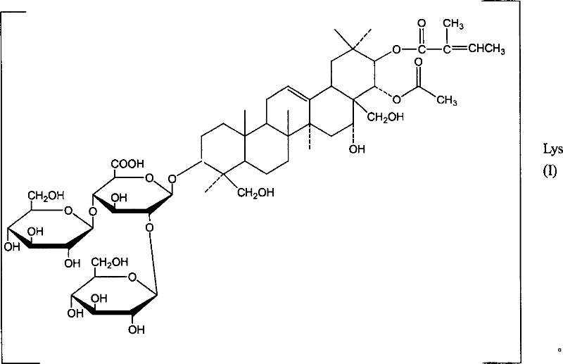 Lysine aescin saponin, its preparation and use