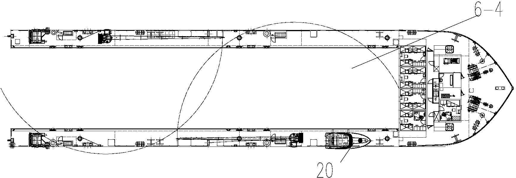 New ship type for fast lifting and maintaining broken-down ships on sea