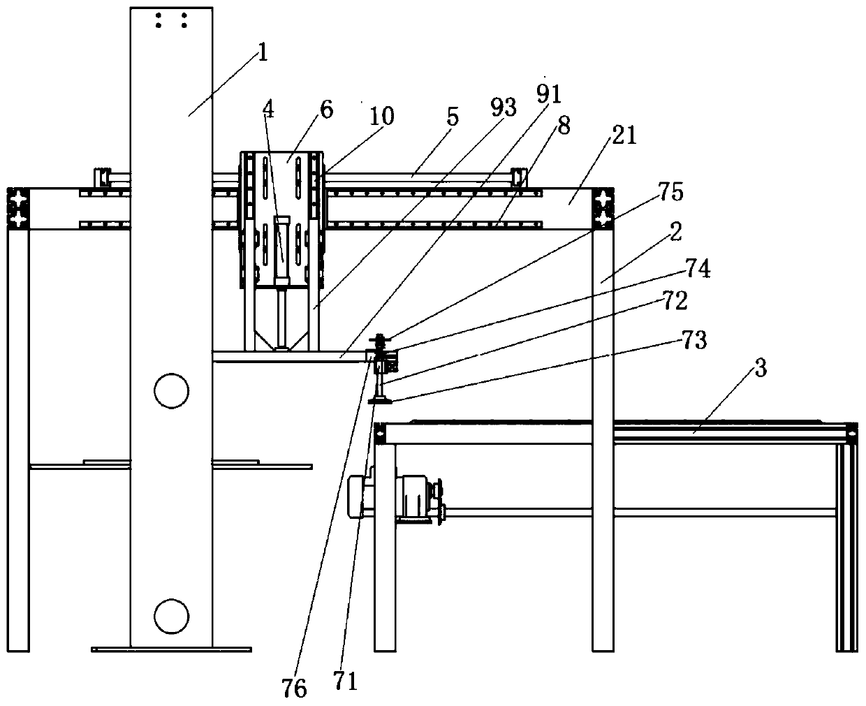 Feeding device of production line