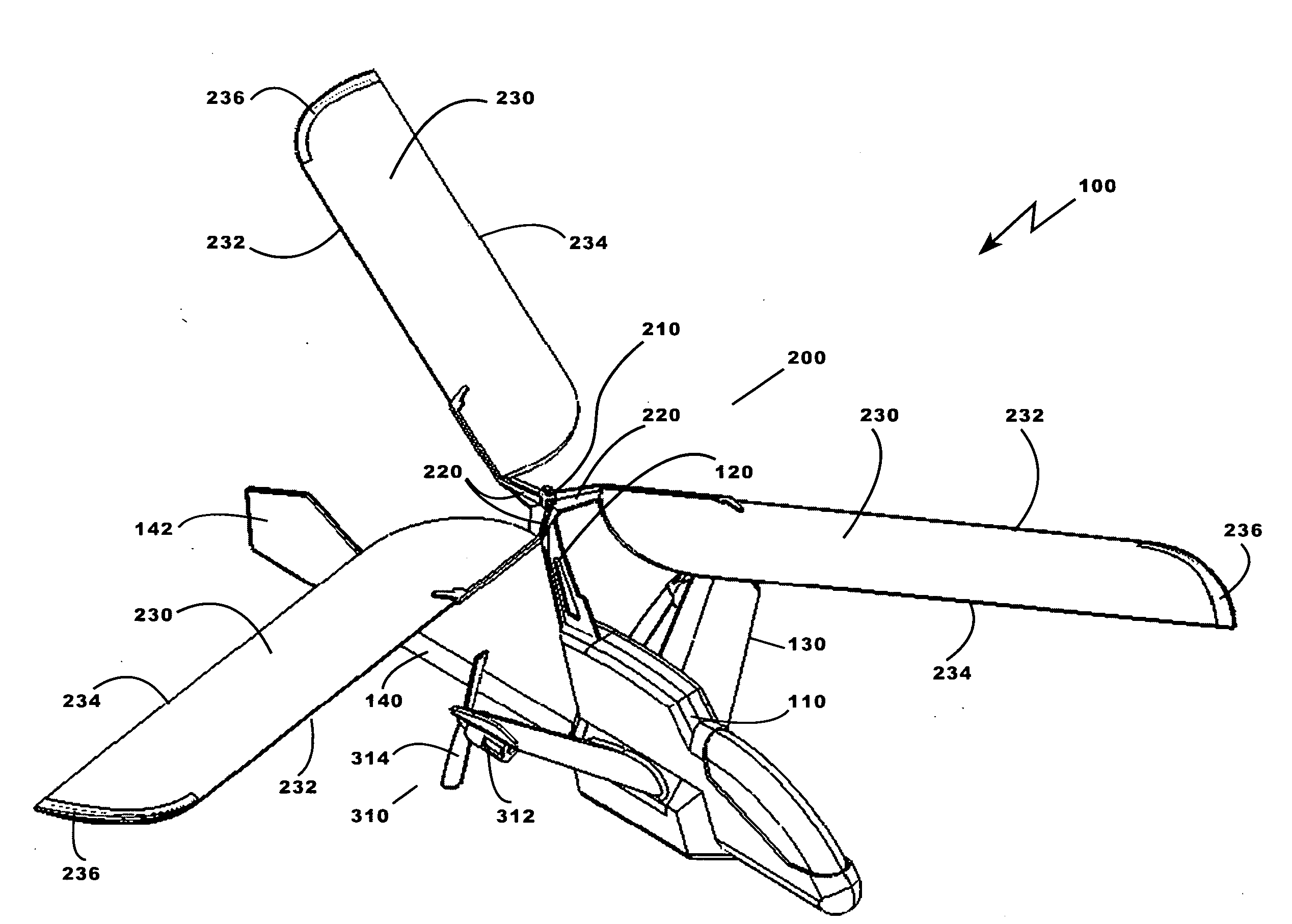 Rotary-wing miniature gyro helicopter