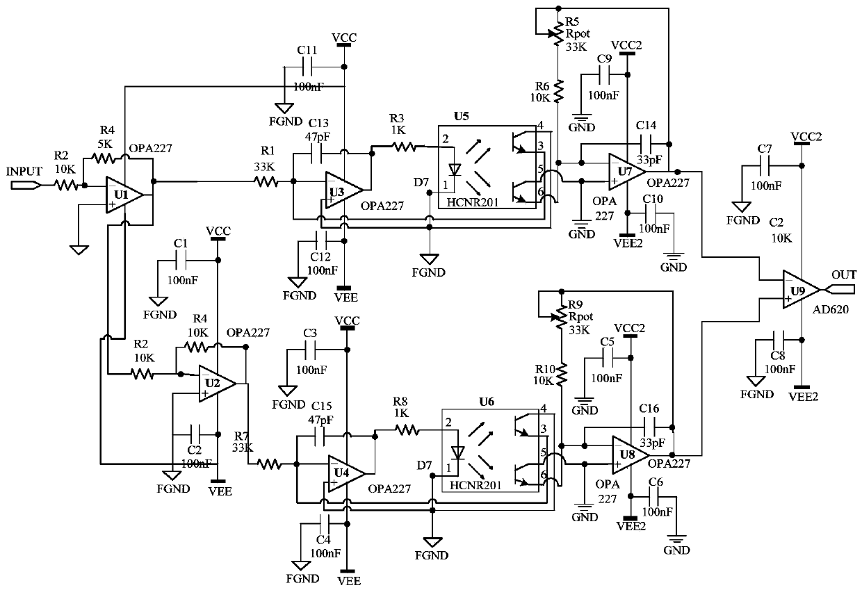 A Linear Photoelectric Isolation Circuit for Suppressing Temperature Drift