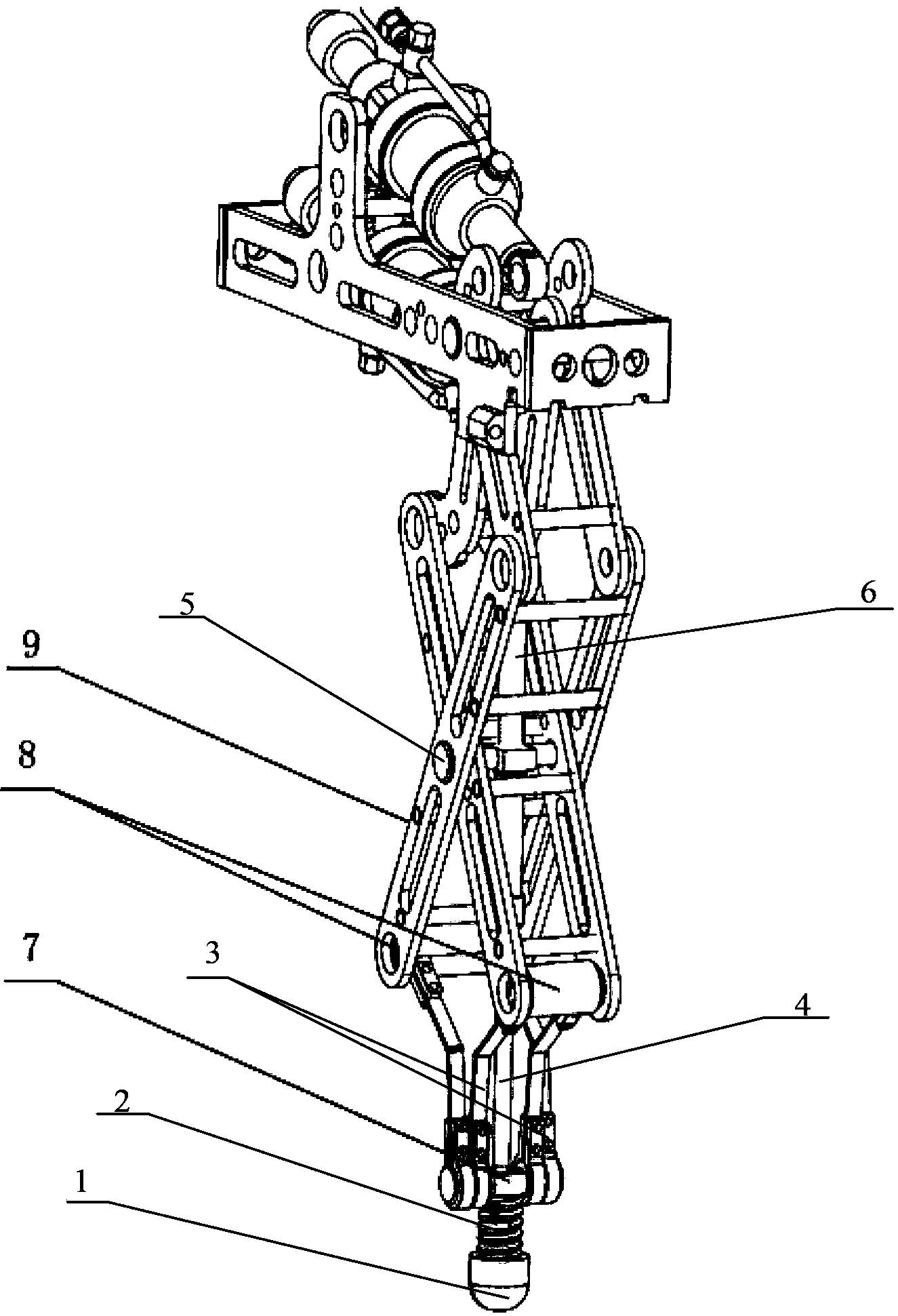 Leg buffer structure of walker