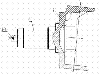 Machining method of automotive non-driven vehicle-bridge steering knuckle