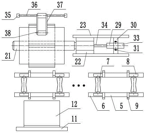 An aluminum coil transmission and winding device