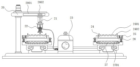 Automatic production device capable of injecting glue at fixed point for flexible glue dripping doll