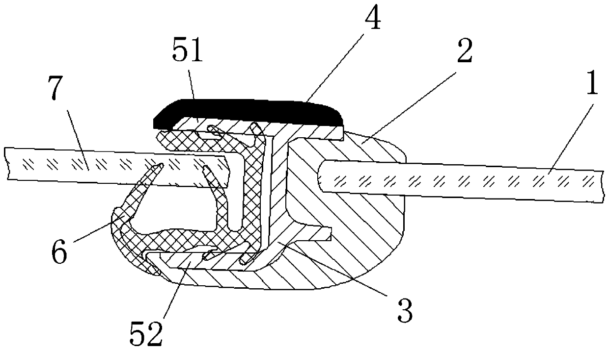 A kind of wrapping assembly of window glass