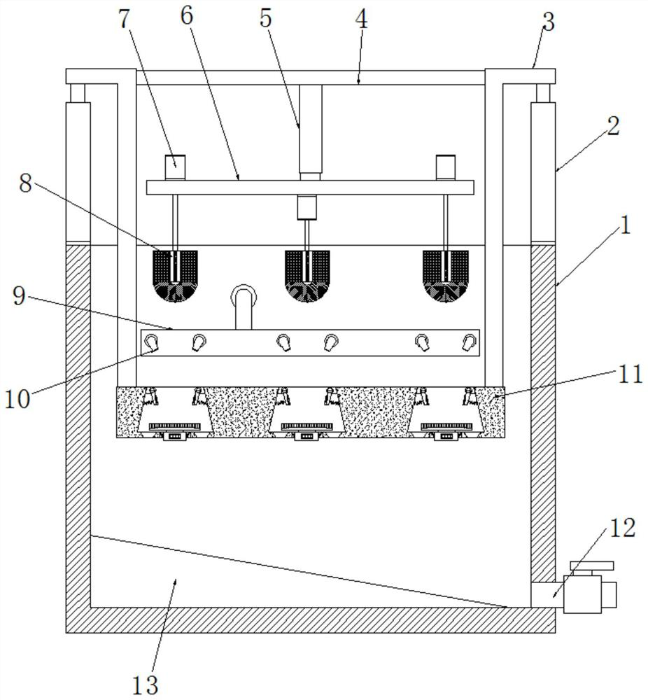 Cleaning and disinfection device for cup medical instruments