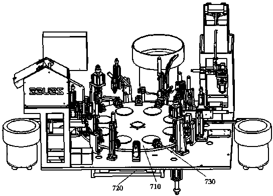 Automatic assembling machine for electronic heads of piezoelectric ceramic igniters